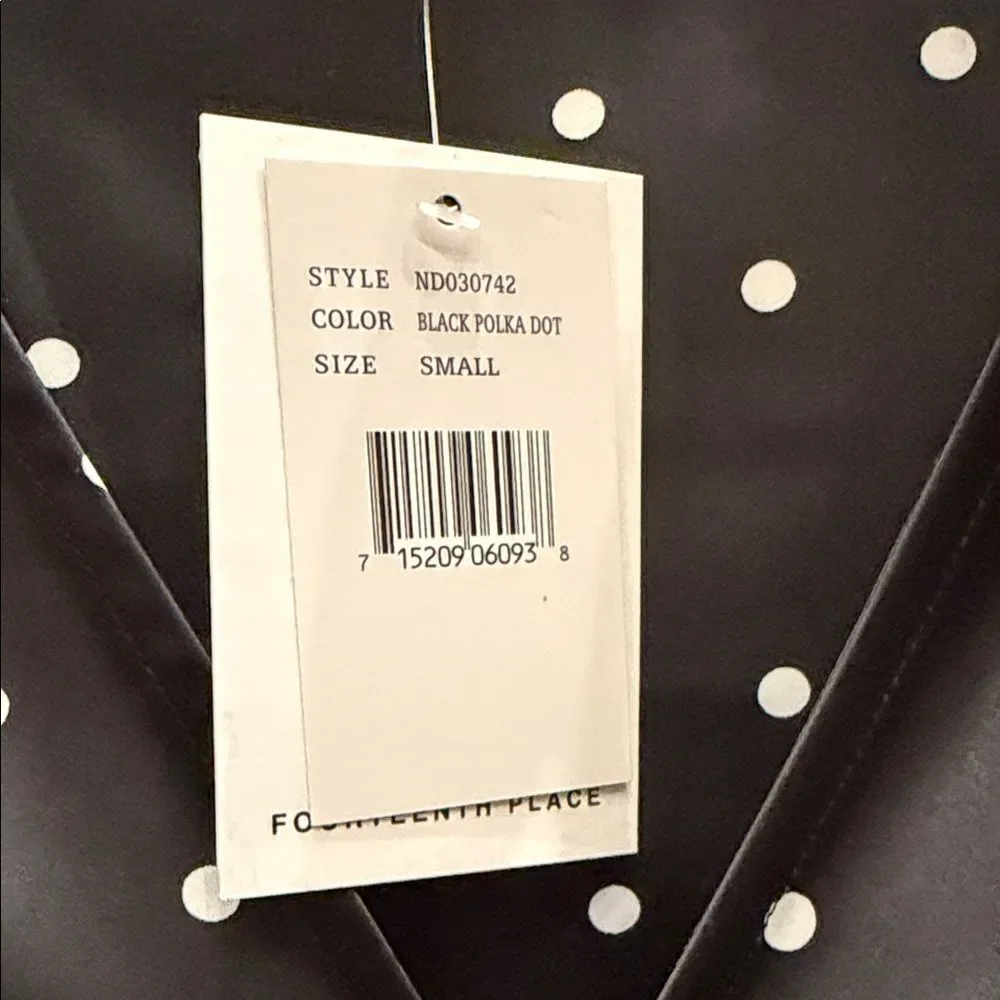 Stylish Black Polka Dot Long Sleeve Dress By Fourteenth Place - Picture 4 of 5